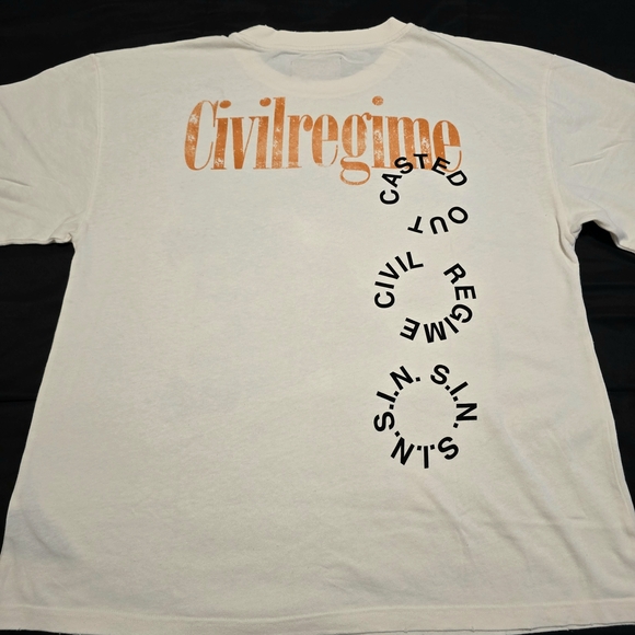 Civil‎ Regime S.I.N Casted Out Butterfly Floral Graphic Tee Tshirt Size Large - Picture 8 of 10